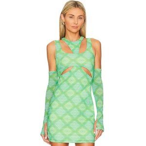 Camila Coelho Christine 4 Piece Mini Dress Multi Dot NWOT Size Small